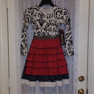 Mustard Pie Mabel Apron Dress Size 8 NWT